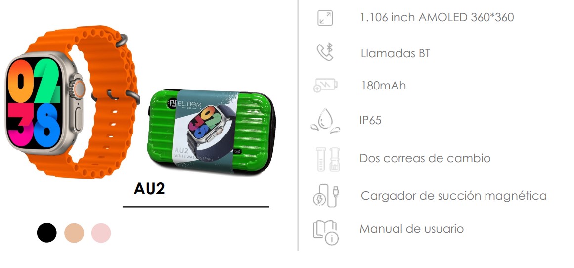 SMART WATCH G-TIDE MODELO AU2