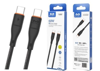 CABLE DE DATOS TIPO C A TIPO C 60W MARCA MICELL MODELO VQ-D06